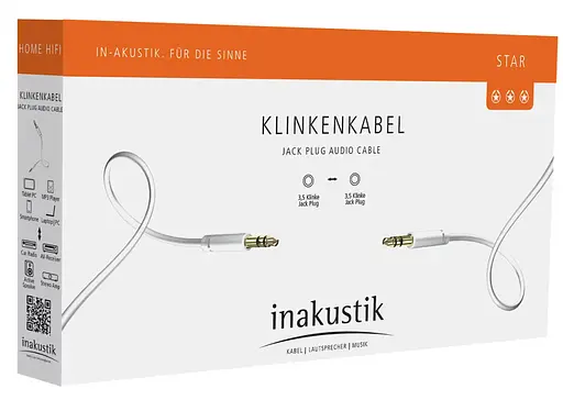 Аудіокабель AUX Mini-Jack Inakustik Star 3,5 мм Mini Jack - 3,5 мм Mini Jack 0,5 м - фото 2