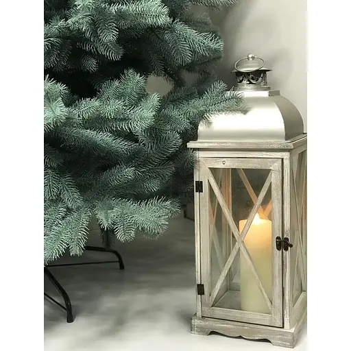 Ялинка штучна Hvoya Lux лита 220 см з металевою підставкою блакитна - фото 5