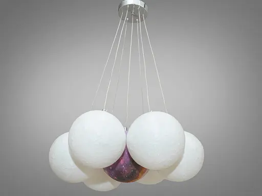 Надзвичайно вишукана, оригінальна, дизайнерська люстра "Планети", 7 акр. - фото 4