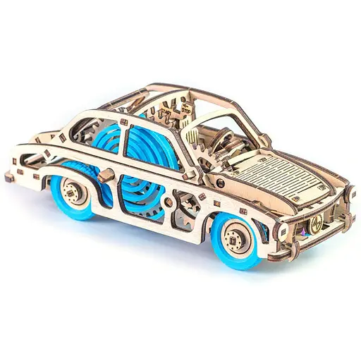 Деревянный конструктор Polish Legend Time For Machine T4M380302 Синий - фото 1