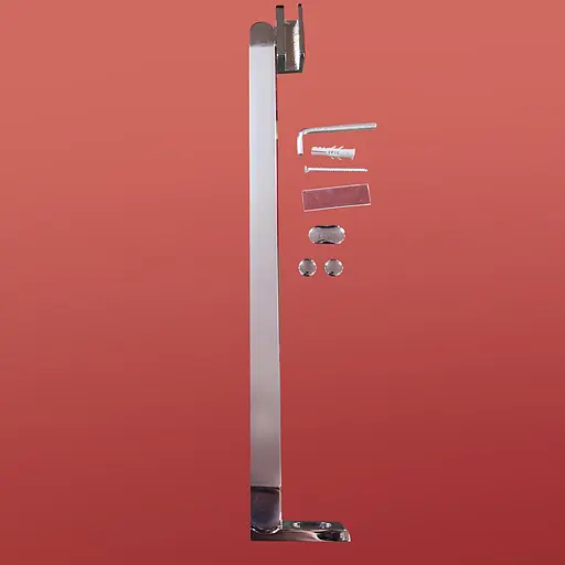 Дверь в нишу Koer SR SD04-100x200-TR-01 прозрачное стекло Easy Clean 10 мм, хром KR5386, универсальная, прозрачная, хром - фото 5