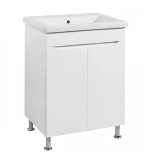 Тумба підлогова ПіК Альба Т1 з раковиною Cersanit Como 70 см Білий 30412 - фото 1