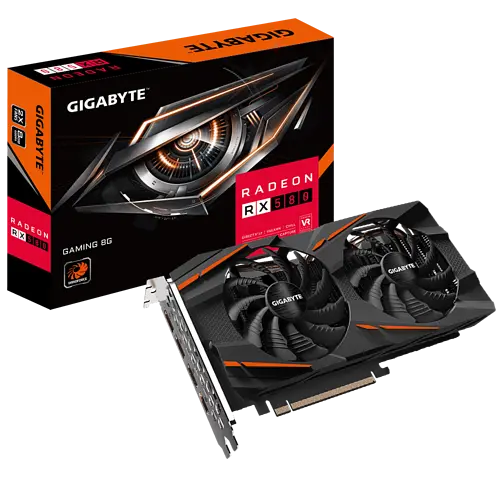 Відеокарта AMD Radeon RX 580 8GB Gigabyte Gaming (GV-RX580GAMING-8GD) Б/В - фото 1