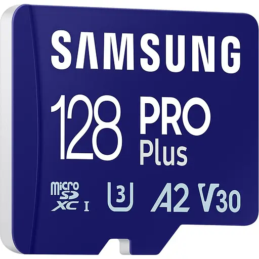 Карта памяти Samsung microSDXC 128GB Class 10 UHS-I U3 V30 A2 PRO Plus + SD Adapter (MB-MD128SA) (112859) - фото 6