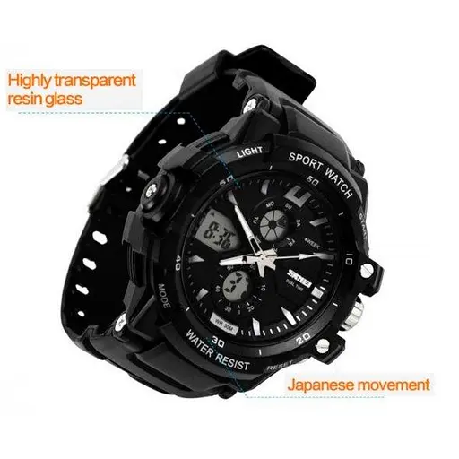 Чоловічий наручний годинник Skmei Resist 0990 Чорний - фото 5