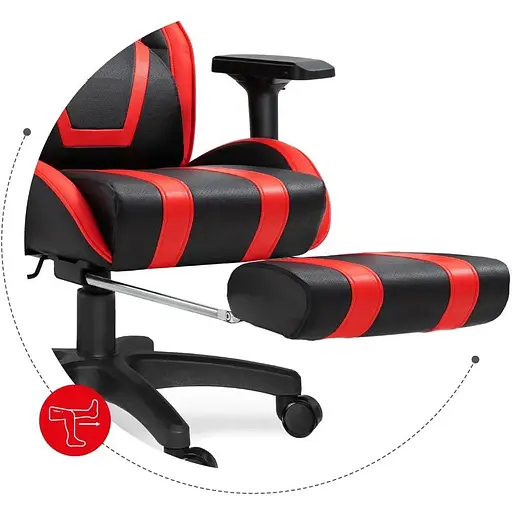 Компьютерное кресло Zano Falcor Red + оригинальный коврик для мыши! - фото 6