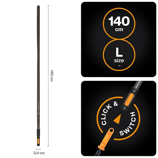 Ручка деревянная Fiskars OneClick L FSC, 140 см (1080549) - фото 4