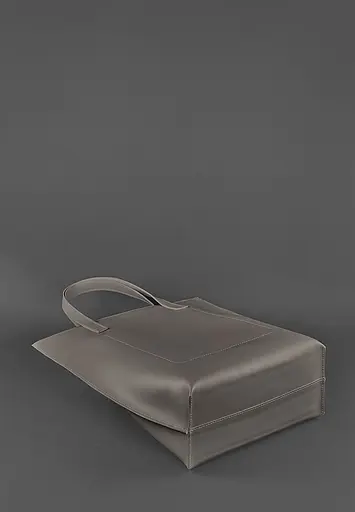 Шкіряна жіноча сумка шоппер D.D. темно-бежева - фото 5