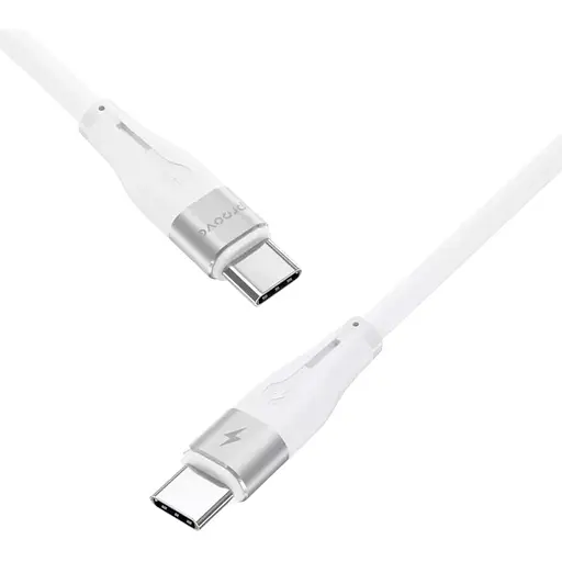 Кабель Proove Soft Silicone USB-C to USB-C 60W 1m White (CCSO60002202) [130638] - фото 3