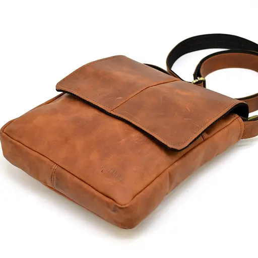 Чоловіча шкіряна сумка-месенджер TARWA 22х25.5х4 см sum0025407 - фото 5