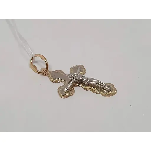 Золотой крестик Харьковская ювелирная фабрика. Распятие Христа. 118-АНВРР - фото 2