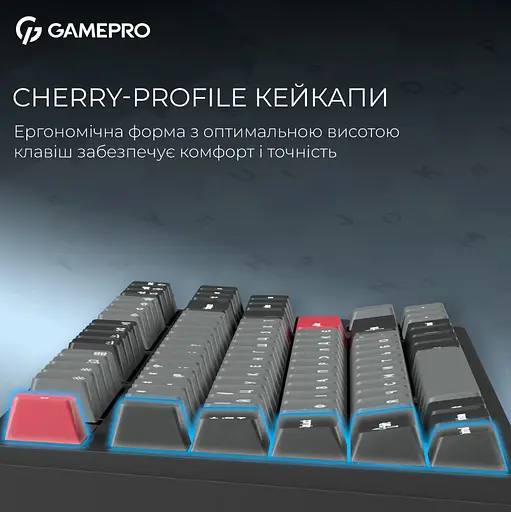 Игровая клавиатура механическая GamePro MK-285-BK Asgard Ragnar Keychron Super Red Switch Bluetooth 5.2/2.4 ГГц/USB Black - фото 9