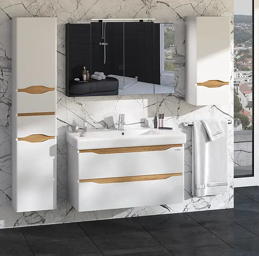 Пенал підвісний Sanwerk "Ліга Air" 35 Мессина MV0000396 правий, Горіх - фото 2