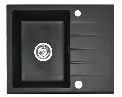 Кухонна мийка гранітна Rea North black плямиста ZLE-00125, Чорний - фото 7