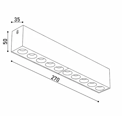 Світильник точковий накладний Kloodi KD-PIXEL 10X2 20W 4K WH - фото 3