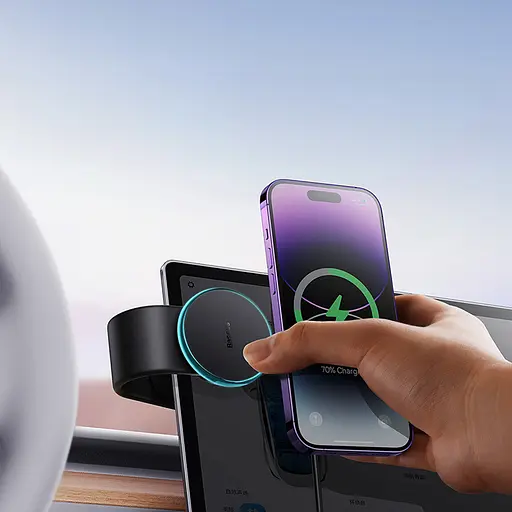 Магнитный MagSafe автодержатель с зарядкой Baseus C02 Pro Magnetic Wireless Charging (C40156000111) - фото 8