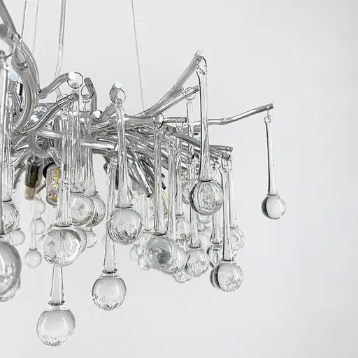 Люстра в корпусе хром со стеклянными подвесами Ø 60 см Ст. Y 69/D600 CH | Line F - фото 6