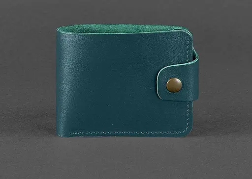 Кожаный портмоне 4.3 зеленый - фото 1