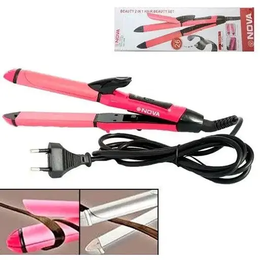 Плойка-праска для волосся Digital Nova 2 in 1 Beauty Set NHC-2009 Розпродаж - фото 5