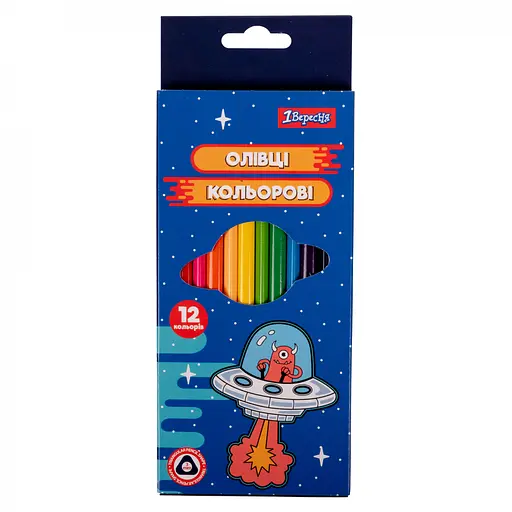 Карандаши цветные 1 Сентября Space, 12 цветов