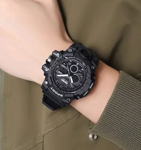 Часы мужские наручные спортивные Skmei 2197 Черный - фото 7