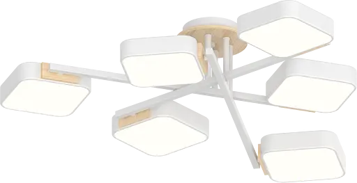 Люстра XI3357-6 белый + дерево