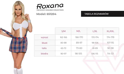 Еротичний костюм школярки Roxana 6512 XXL (мульті) - фото 4