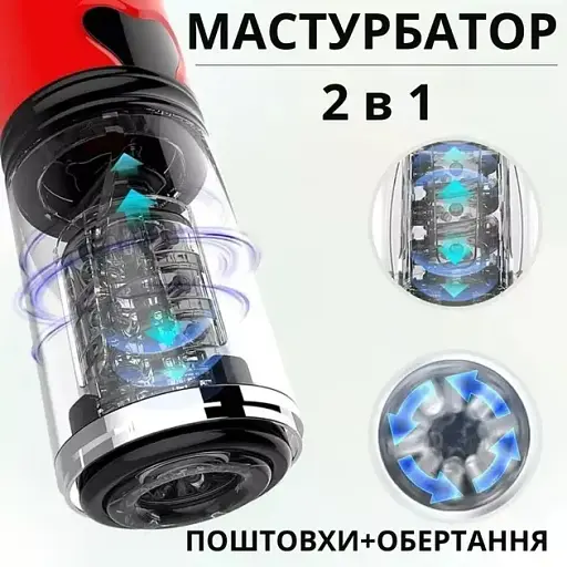 Автоматичний мастурбатор I'MCUM CyberTwist 5D Червоний (IM-FJB213) - фото 4