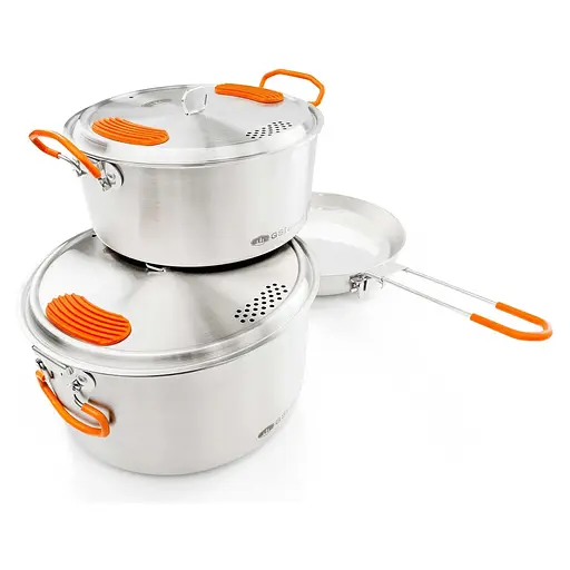 Набор посуды GSI Outdoors Glacier Stainless Base Camper Medium (1099-68183) - фото 3