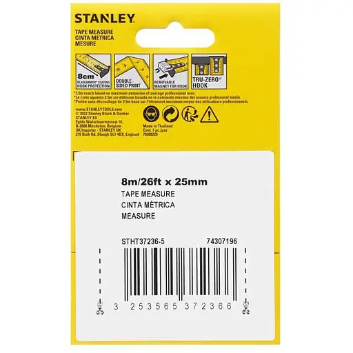 Рулетка Stanley Control-Lock с двойной шкалой (STHT37236-5) - фото 7