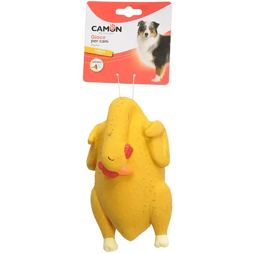 Іграшка для собак Camon курка латексна з пищалкою набита ватою 19 см в асортименті (AH228)