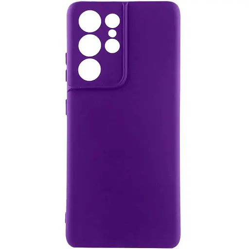 Чехол TPU GETMAN Liquid Silk Full Camera для Samsung Galaxy S22 Ultra Фиолетовый / Ultra Violet