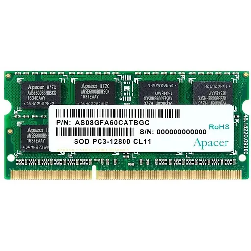 Оперативна пам'ять для ноутбука Apacer SO-DIMM DDR3 4GB 1600MHz PC3-12800 Б/В