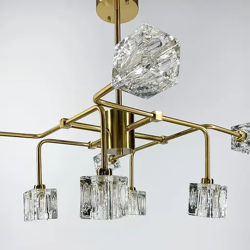 Люстра дизайнерська Crystal square Line.F H 9828/8 - фото 2