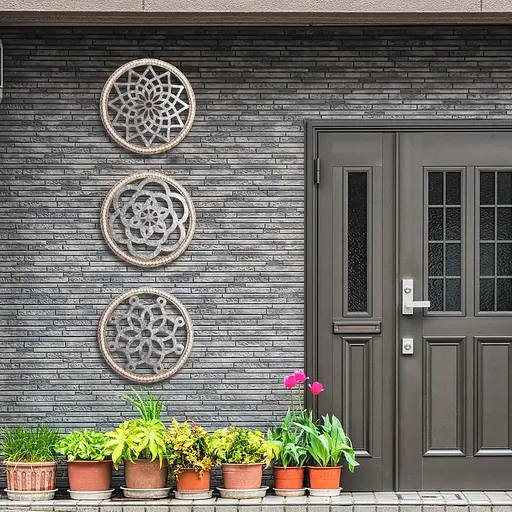 Baihui 3 шт., деревенский настенный декор, большой размер, диаметр 12 дюймов, круглый, декор для стен в фермерском доме - фото 7