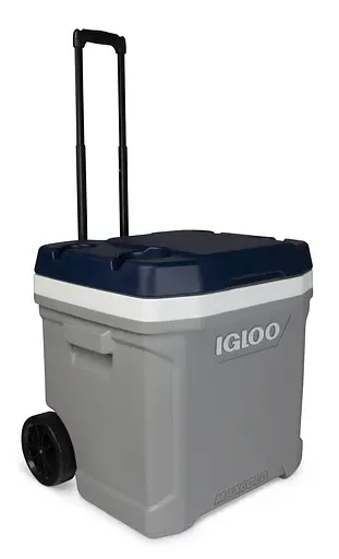 Ізотермічний контейнер на колесах Igloo Maxcold Latitude 62 Roller 56 л сірий з синім - фото 3