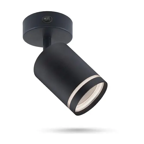 Накладний спот чорного кольору з вимикачем | Line F | Арт. ML318-S чорний - фото 2