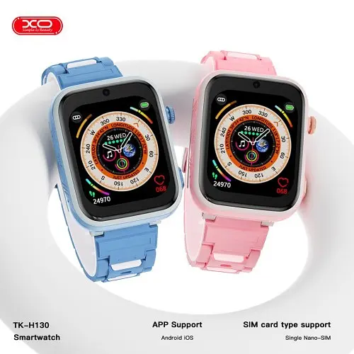 Смарт-часы XO H130 GPS Children's Intelligent 4G Watch Голубой - фото 6