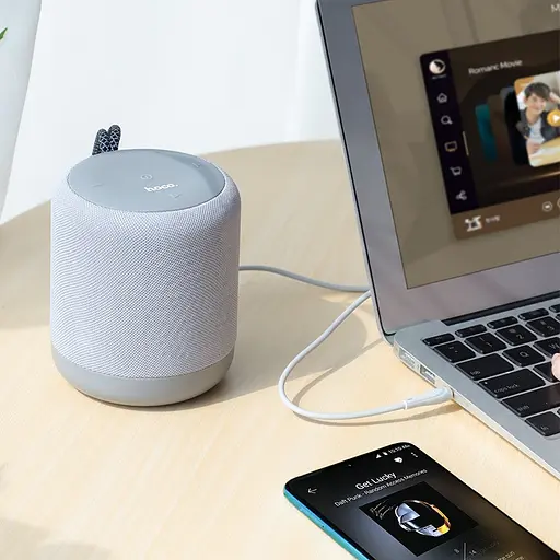 Аудіо кабель Aux Hoco UPA14 (1m) Сірий - фото 4