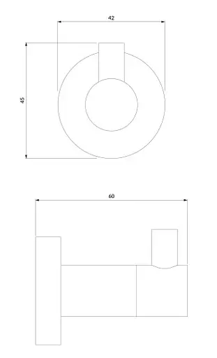 Крючок Omnires Modern Project gold (MP60110GL) - фото 3