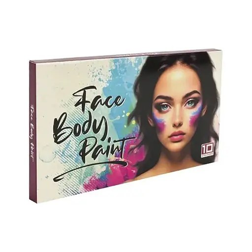 Дитячий набір аквагриму Bambi Cel-2503 палетка, пензлик, 10 кольорів - фото 1