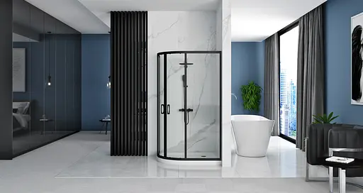 Душевая кабина Rea Look black 80x100 REA-K7900, Черный матовый, Универсальная - фото 4