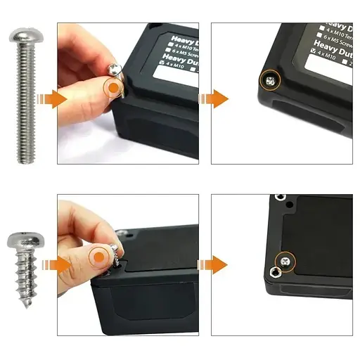 Розподільчий блок з шиною Heavy Duty Bus Bar з 4-ма шпильками М8 для з'єднання кабелів 48V DC, до 300A (чорний) - фото 5