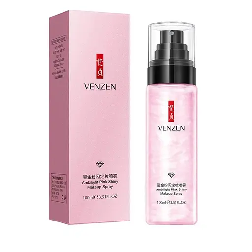 Спрей для закріплення макіяжу Veze Ambilight Pink Shiny Makeup Spray із шиммером 100 мл