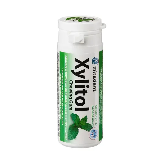 Жувальна гумка з ксилітолом Xylitol Chewing Gum Spearmint 30 шт, Miradent - фото 1