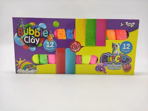 Набір для творчості 2 в 1 "Air Clay + Bubble Clay" ARBB-02-01U Danko Toys (4823102811031) - фото 4