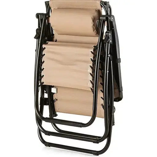 Шезлонг лежак Outtec Zero Graviti Sun раскладной с крышей беж - фото 8