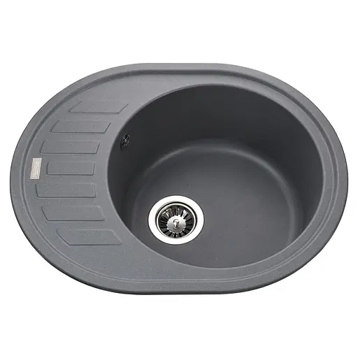 Кухонная мойка гранитная Globus Lux Arno серый металлик 620х500мм-А0003, Серый - фото 1