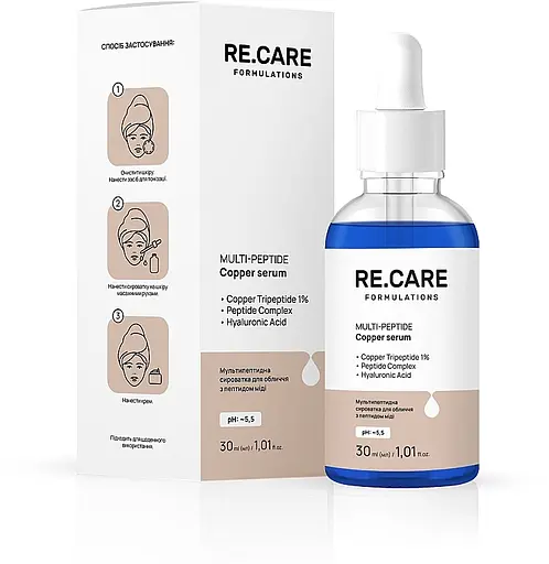 Мультипептидна сироватка для обличчя з пептидом міді Re.Care Multi-Peptide Copper Serum 30 мл - фото 2