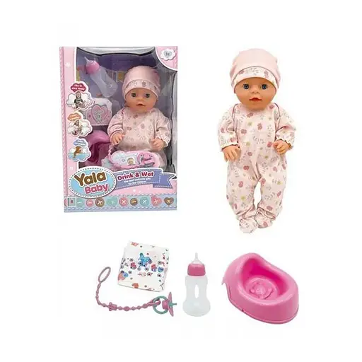 Пупс, YL2440A-B/YL2440A-I, 40 см, интерактивный, с аксессуарами, горшок, моргает глазами (в ассортименте)